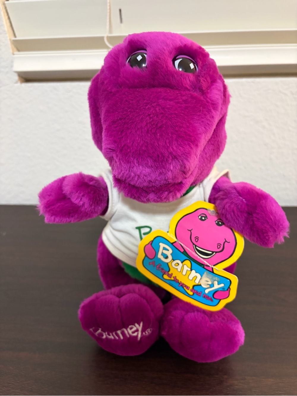 Vintage Barney Plush Purple Dinosaur Stuffed Toy